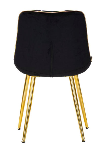 Cadeira Paris Preta Dourado Conjunto 2 Un. Cm 51x59x79