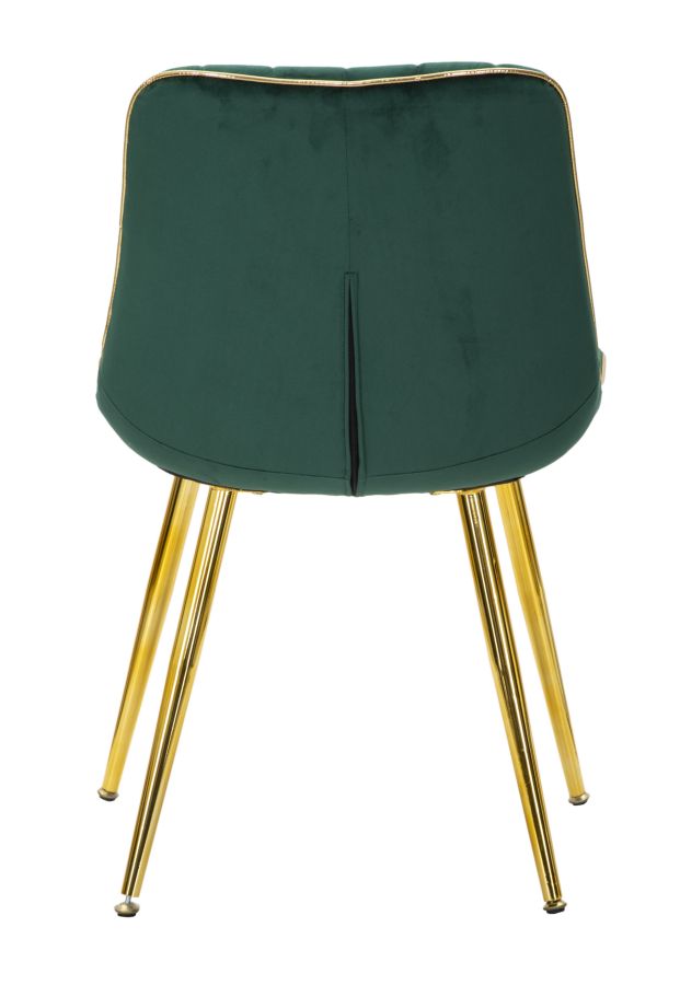 Cadeira Paris Verde Dourado Conjunto 2 Un. Cm 51x59x79