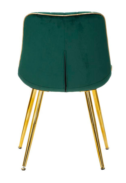 Cadeira Paris Verde Dourado Conjunto 2 Un. Cm 51x59x79