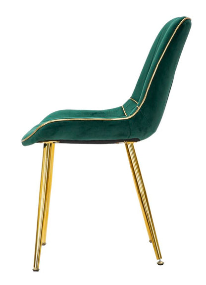 Cadeira Paris Verde Dourado Conjunto 2 Un. Cm 51x59x79