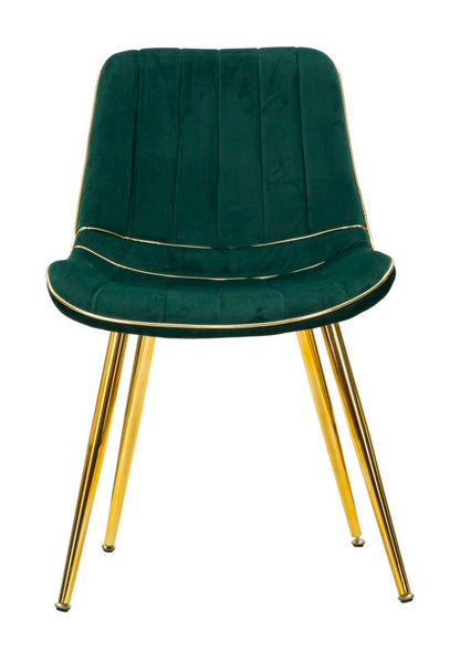 Cadeira Paris Verde Dourado Conjunto 2 Un. Cm 51x59x79