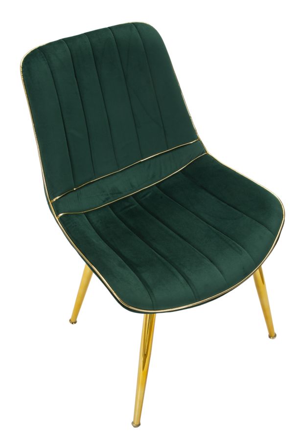 Cadeira Paris Verde Dourado Conjunto 2 Un. Cm 51x59x79