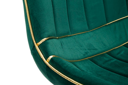 Cadeira Paris Verde Dourado Conjunto 2 Un. Cm 51x59x79