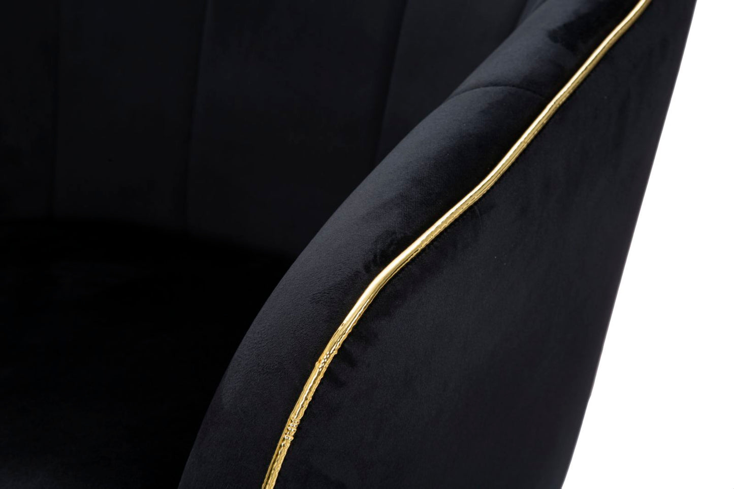 Poltrona Paris Preta Dourado Cm 62x58x78