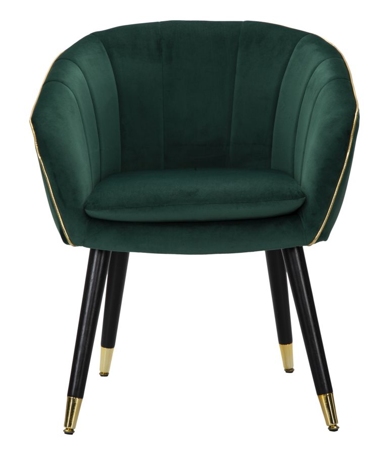 Poltrona Paris Verde Dourado Cm 62x58x78