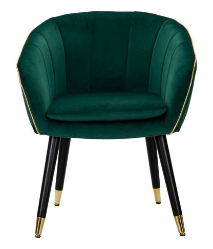 Poltrona Paris Verde Dourado Cm 62x58x78