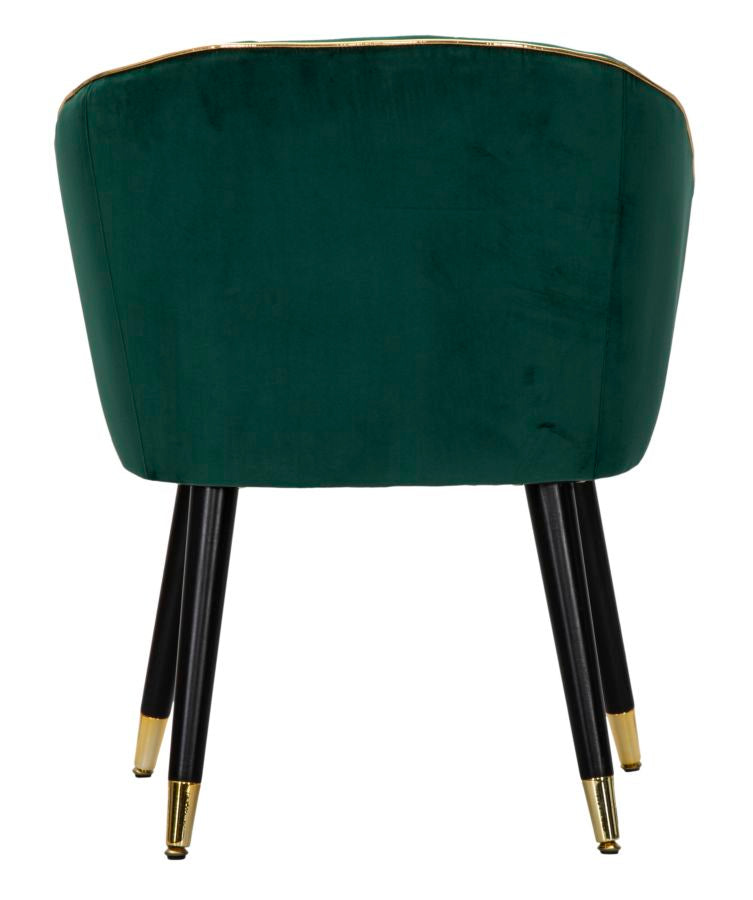 Poltrona Paris Verde Dourado Cm 62x58x78