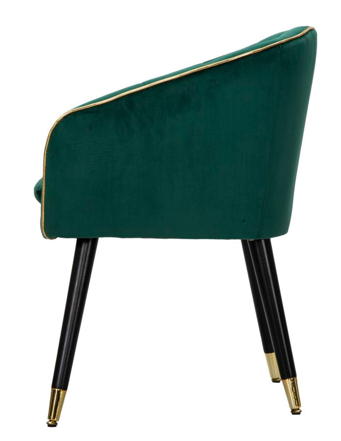 Poltrona Paris Verde Dourado Cm 62x58x78