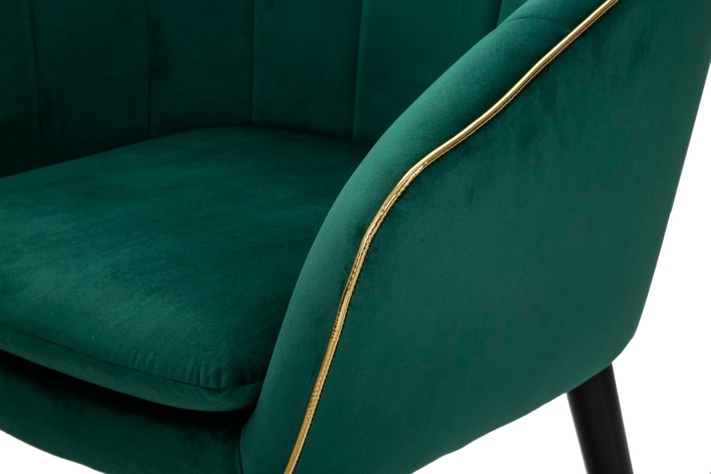 Poltrona Paris Verde Dourado Cm 62x58x78