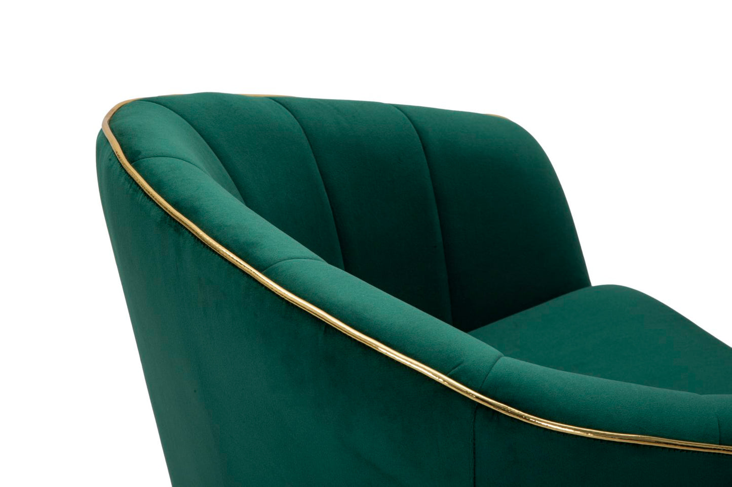 Poltrona Paris Verde Dourado Cm 62x58x78