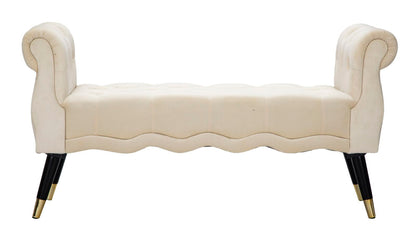 Banco Paris Creme Dourado Cm 120x40x60