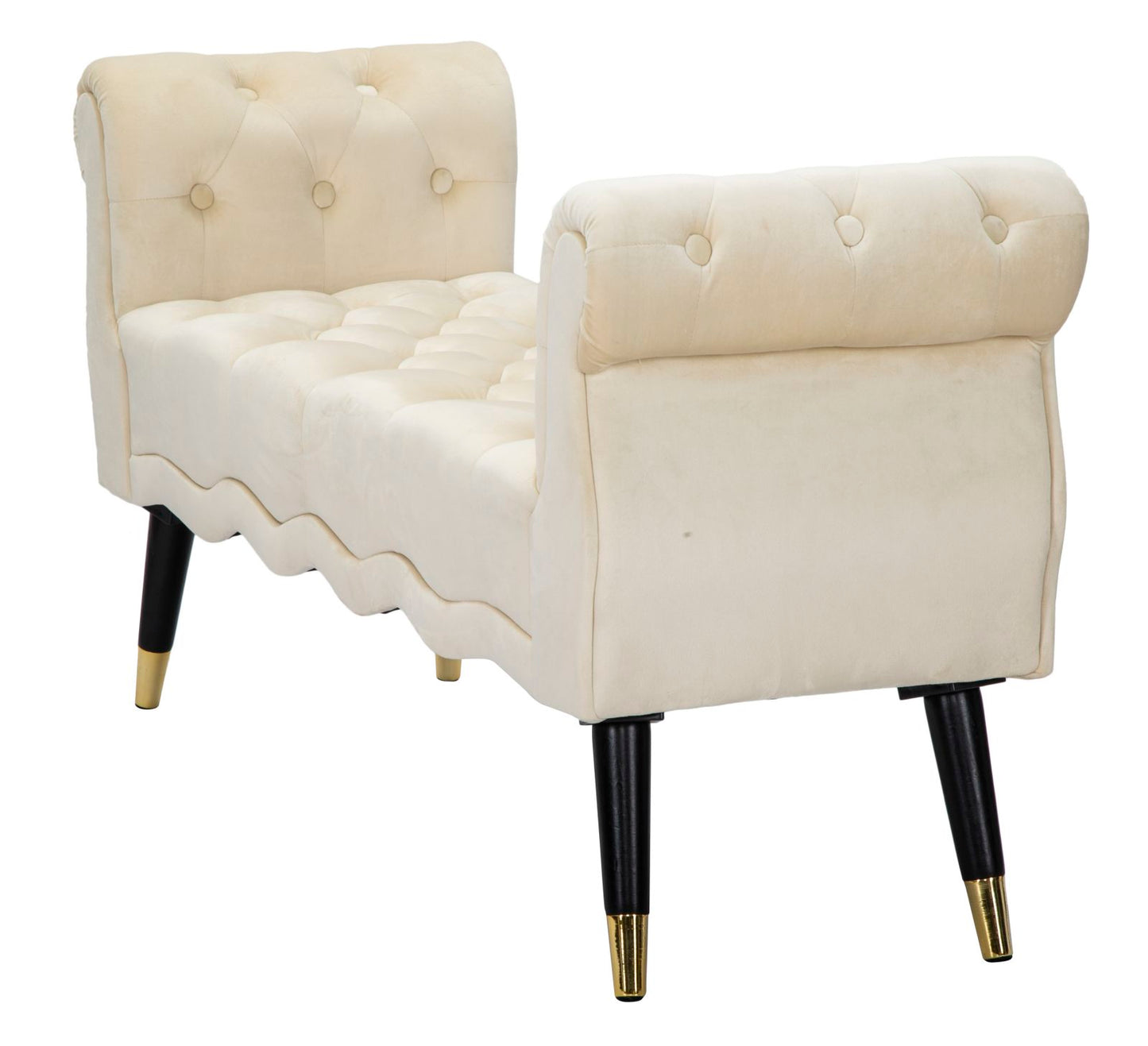 Banco Paris Creme Dourado Cm 120x40x60