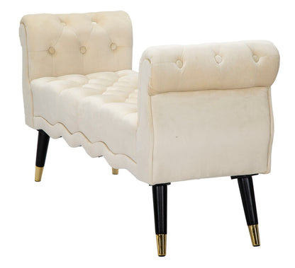 Banco Paris Creme Dourado Cm 120x40x60