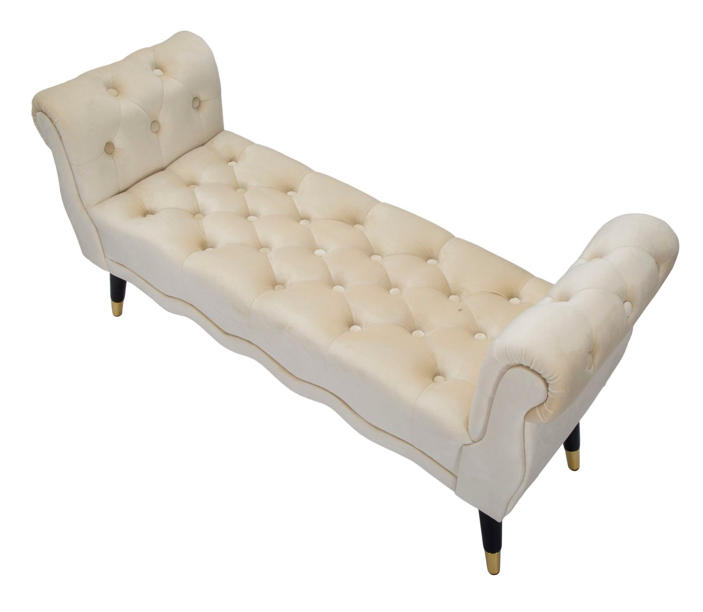 Banco Paris Creme Dourado Cm 120x40x60