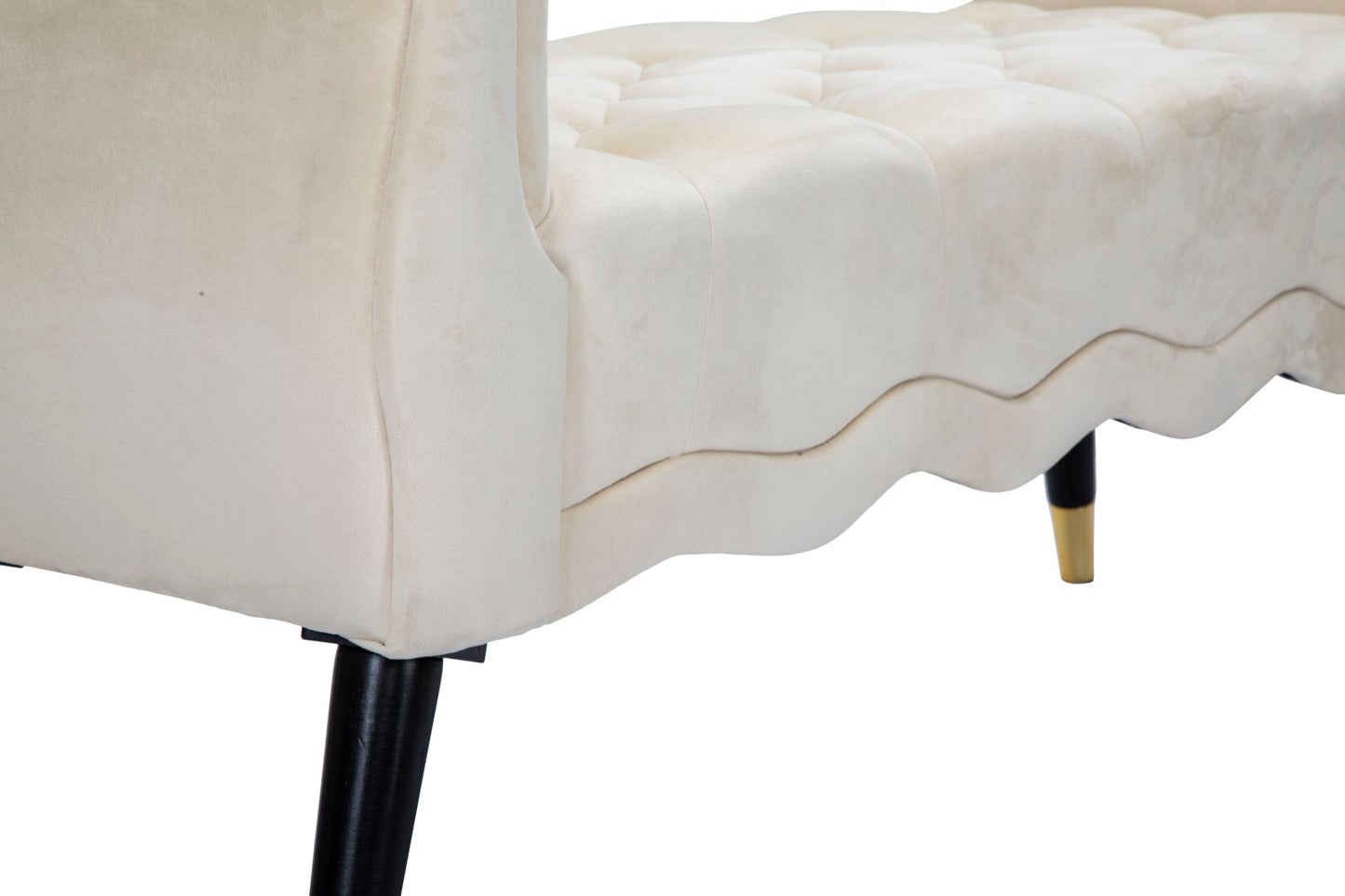 Banco Paris Creme Dourado Cm 120x40x60