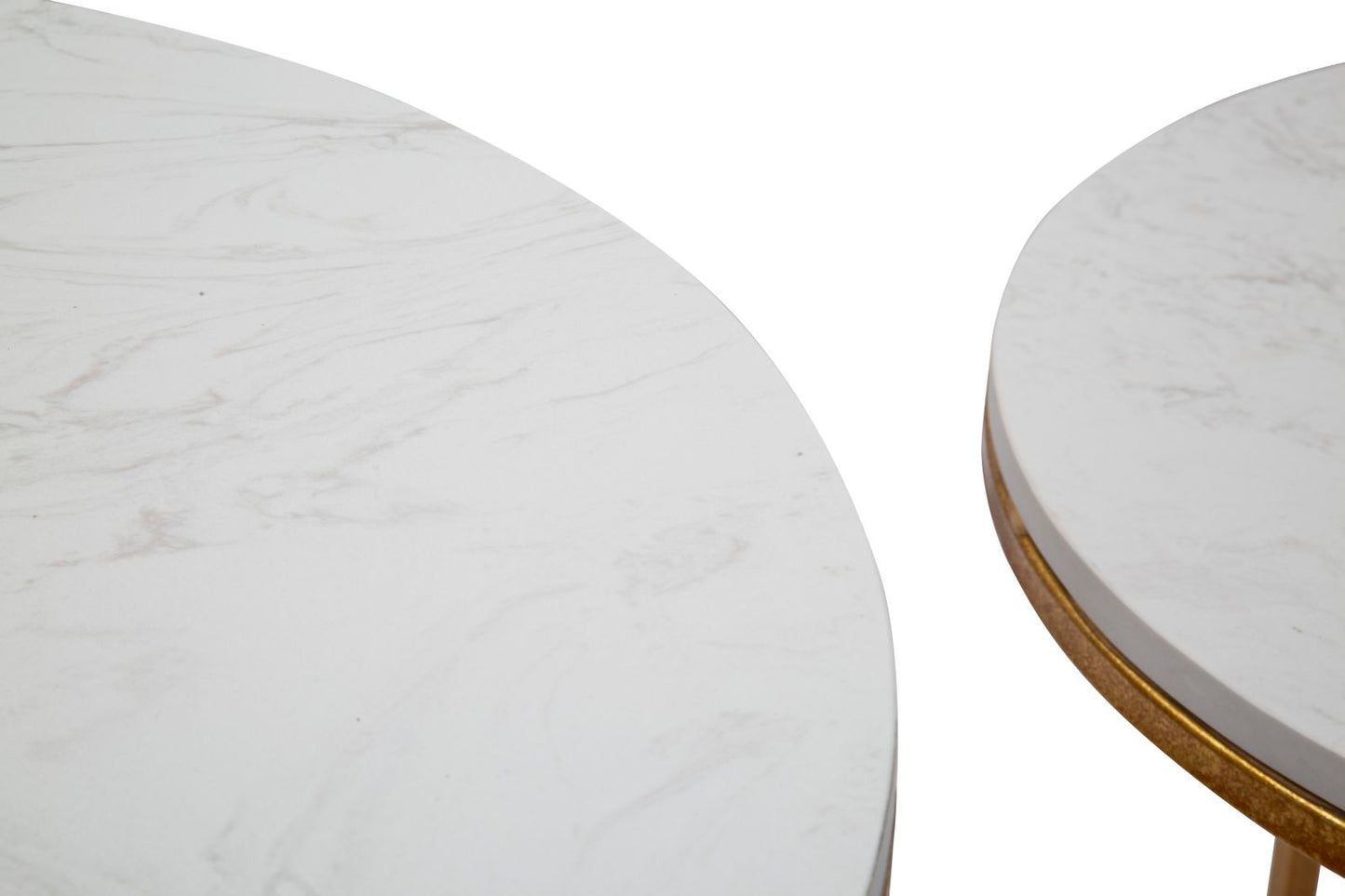 Mesas Auxiliares Simply Marble Par Cm ø 52x63-42x53