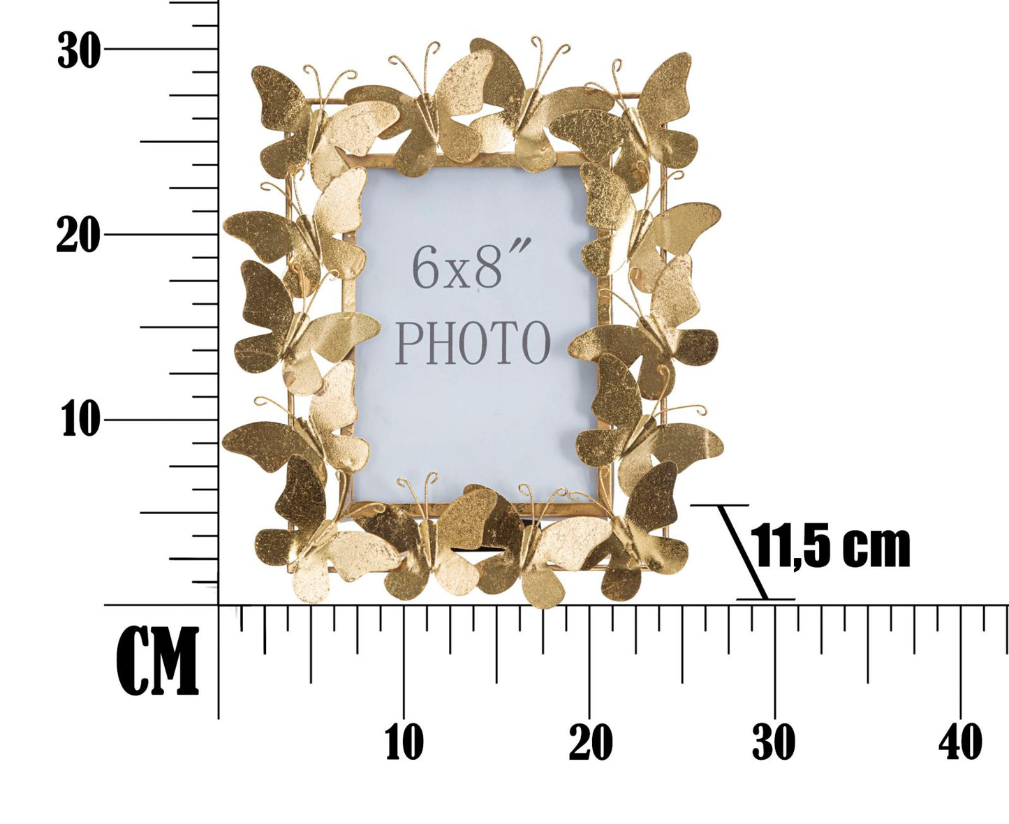 Moldura Borboleta Glam Cm 28x11,5x30,5 (medida Interna Cm 15x20)