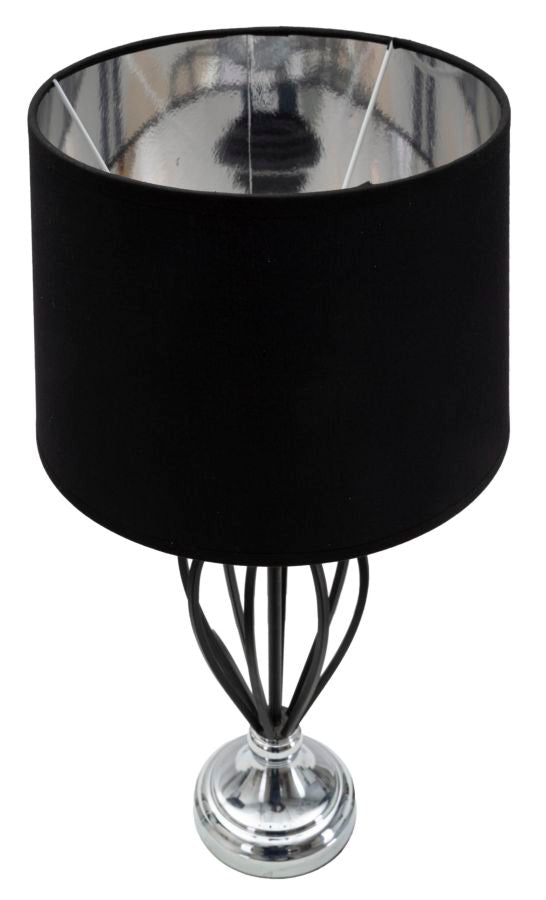 Candeeiro de Mesa Darky Prateado Cm ø 28x56