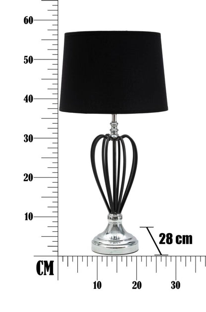 Candeeiro de Mesa Darky Prateado Cm ø 28x56