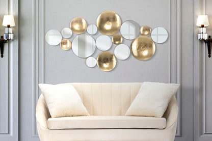 Painel Dourado Mirror Glam Cm 118x2,5x60