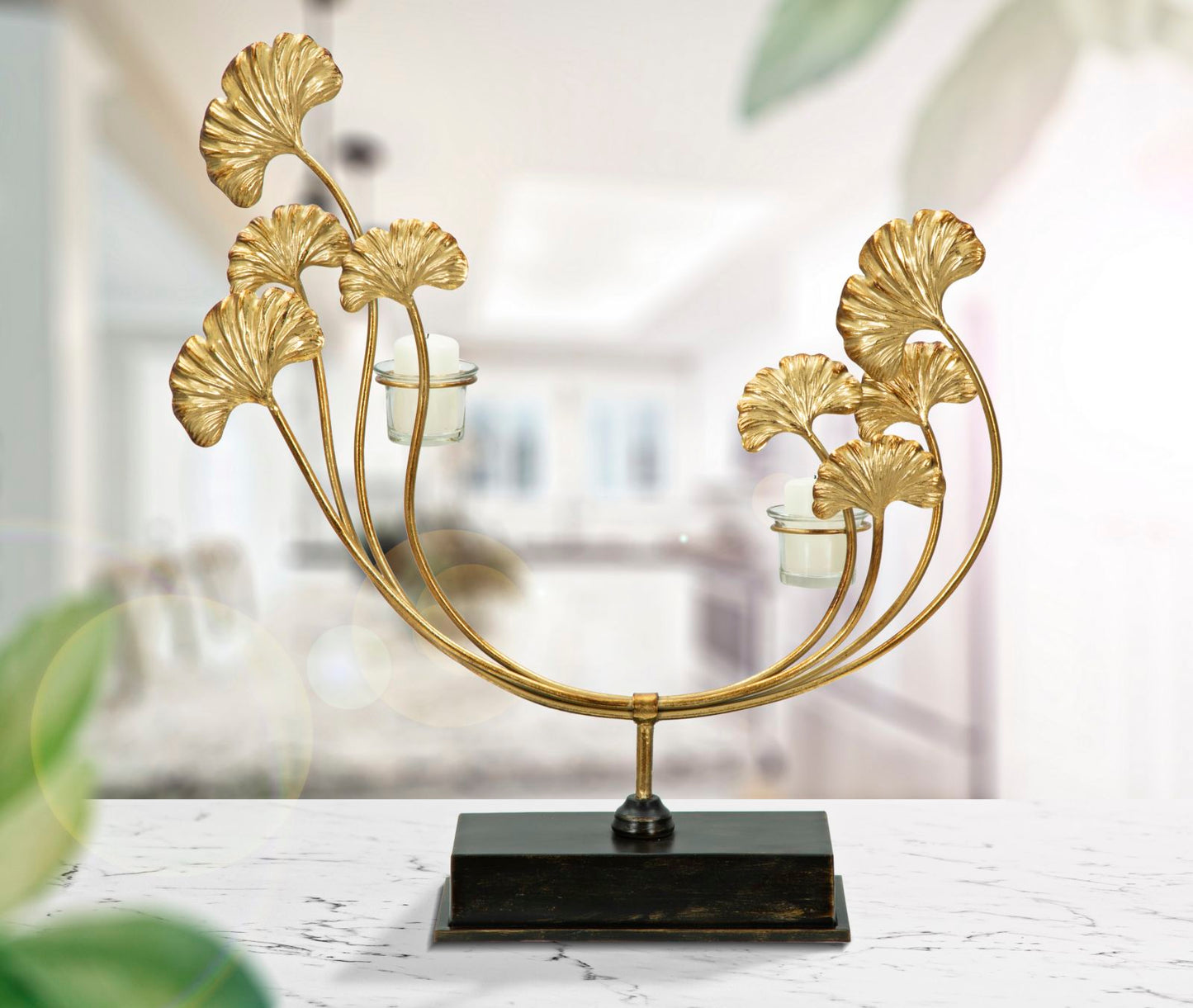Porta velas Glam Iris Cm 50x12x55
