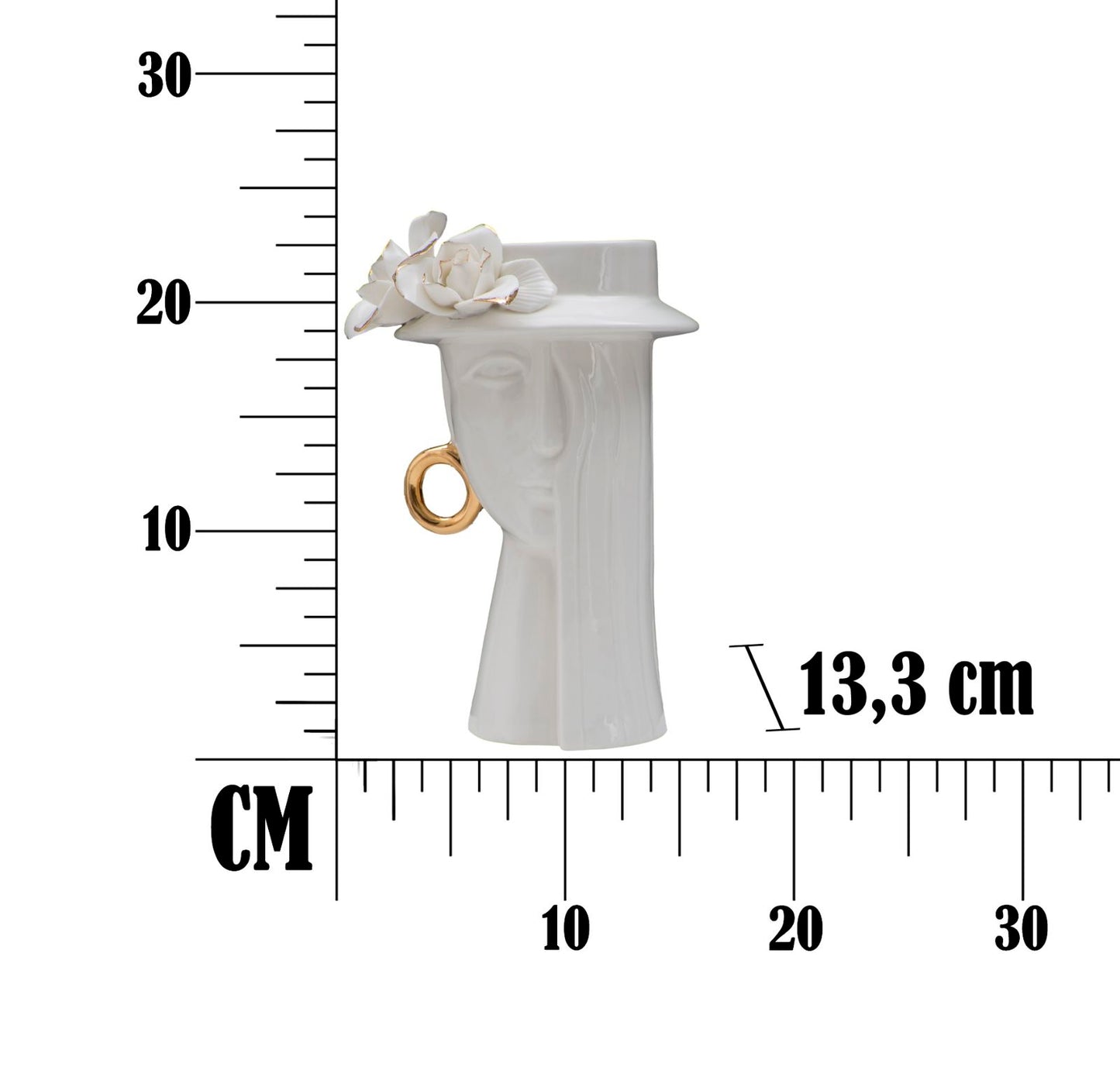 Jarra Mulher Elegant Porcellana Cm 15x13,3x23,5