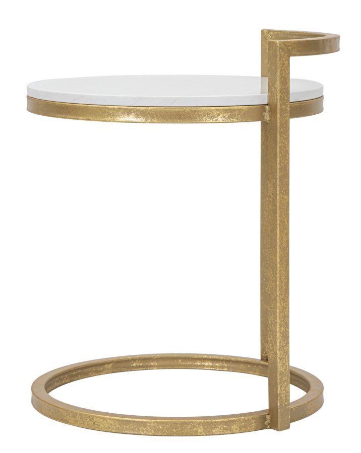Mesa Auxiliar Redondo Marble Cm 40x43x50