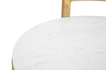 Mesa Auxiliar Redondo Marble Cm 40x43x50