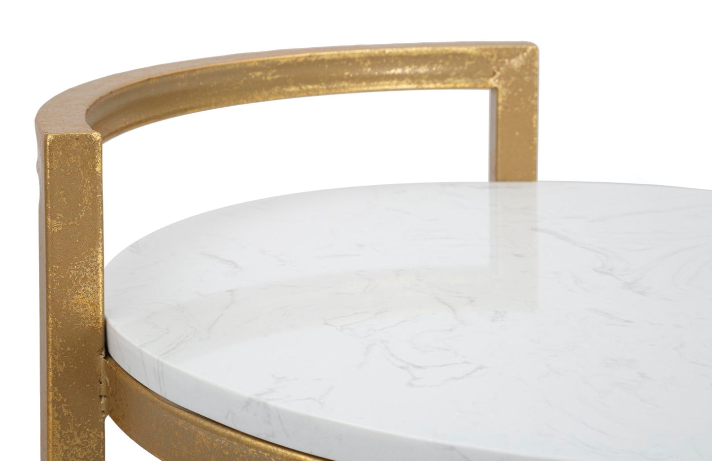 Mesa Auxiliar Redondo Marble Cm 40x43x50