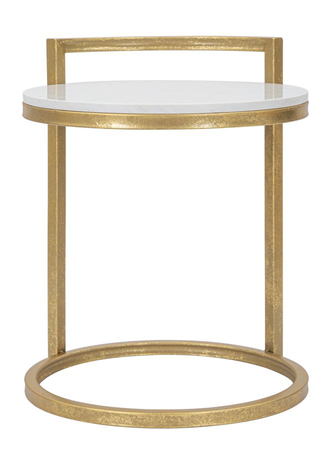 Mesa Auxiliar Redondo Marble Cm 40x43x50