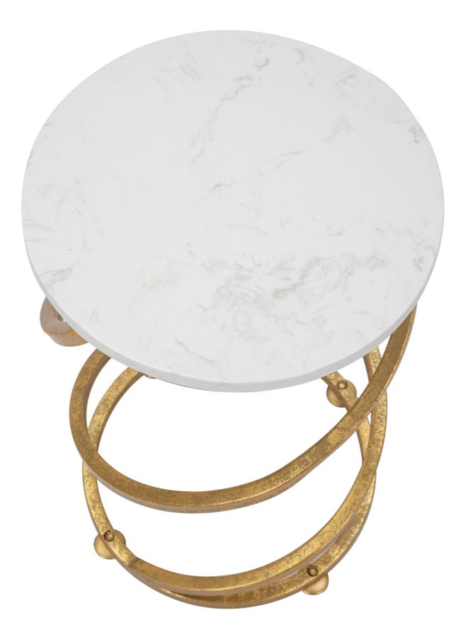Mesa Auxiliar Spiral Marble Cm ø 27,5x47,5