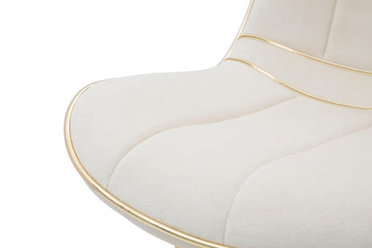 Cadeira Paris Creme Dourado Conjunto 2 Un. Cm 51x59x79