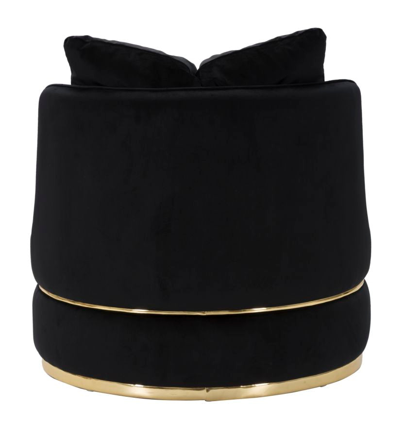 Poltrona Paris Space Preto Dourado Cm ø 84x72