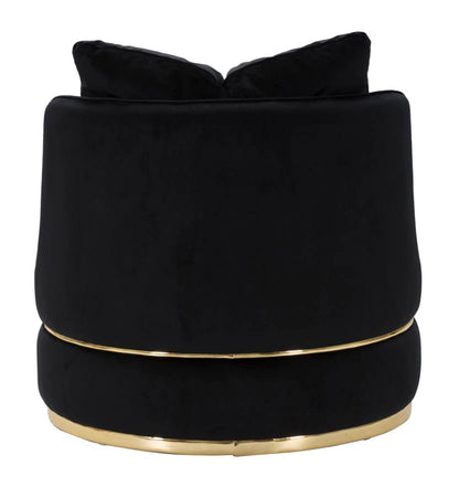 Poltrona Paris Space Preto Dourado Cm ø 84x72