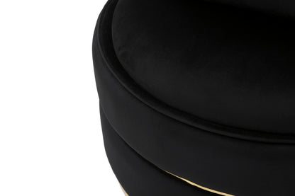 Poltrona Paris Space Preto Dourado Cm ø 84x72