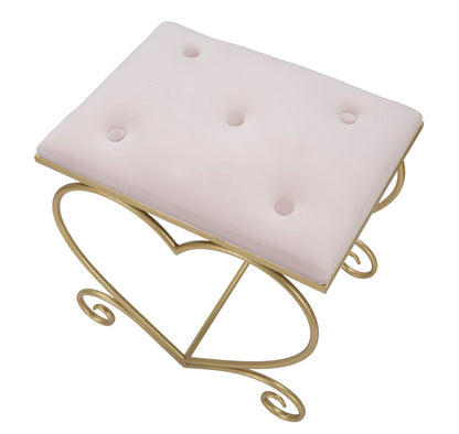 Banco Coração Rosa Cm 50x37,5x51,5