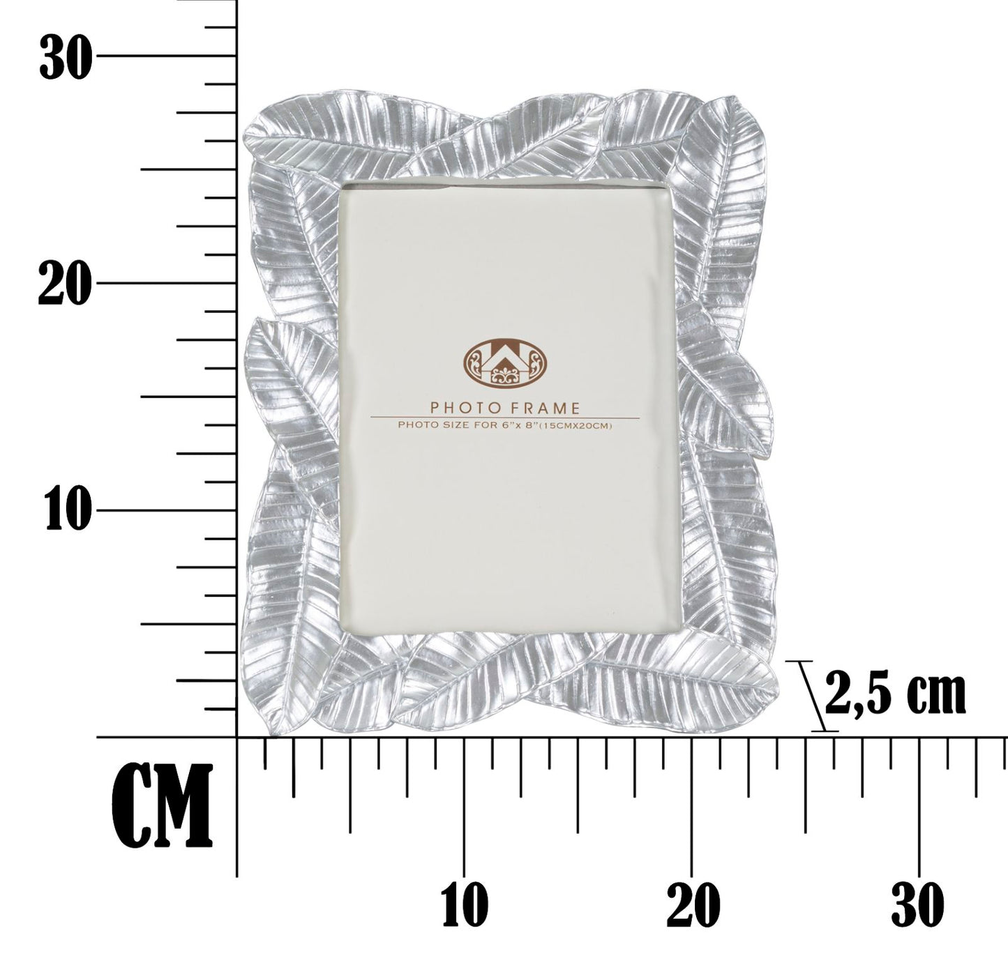 Moldura Lefy Prateado Cm 23x2,5x27,5 (medida Interna Cm 15x20)
