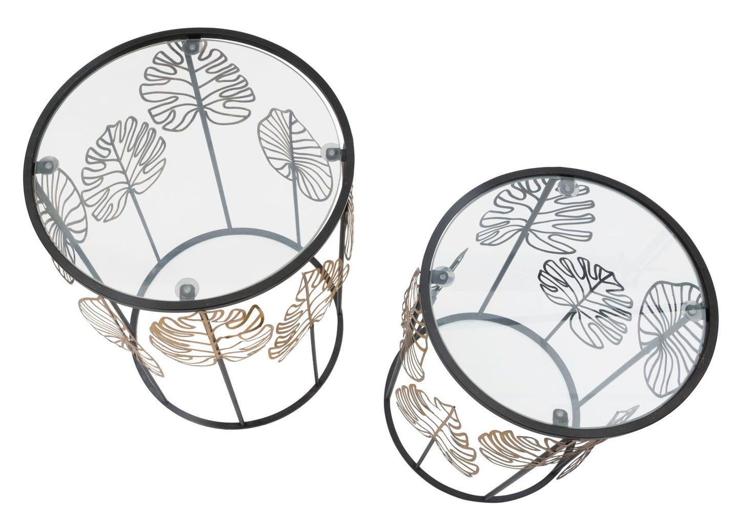 Mesa Auxiliares Foglie Glam Par Cm ø 38x55-33x50