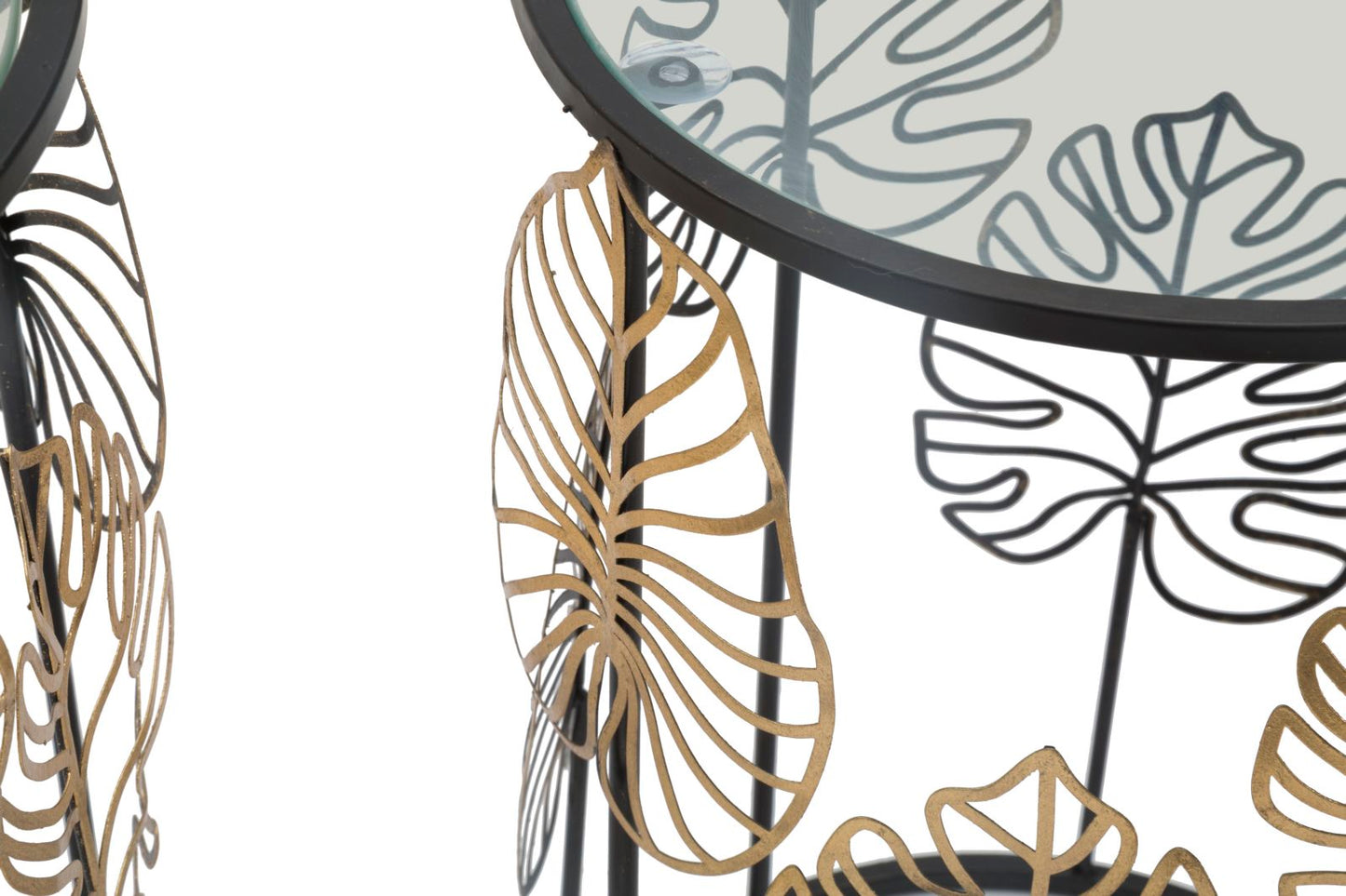 Mesa Auxiliares Foglie Glam Par Cm ø 38x55-33x50