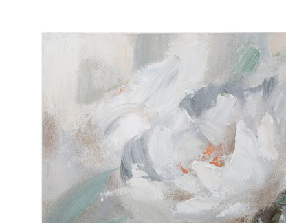 Pintura Sobre Tela Crem Flor Cm 80x3,7x100