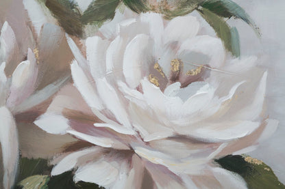 Pintura Sobre Tela Flor&folha Cm 100x3,7x80