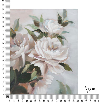 Pintura Sobre Tela Flor&folha Cm 100x3,7x80