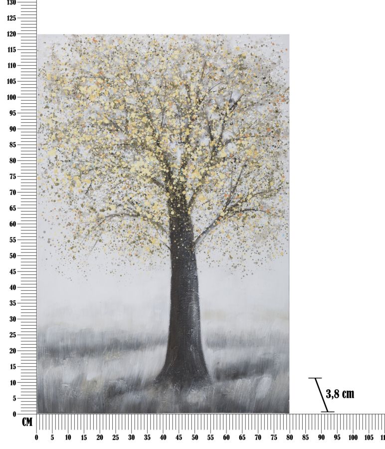 Pintura Sobre Tela Tree Simple -A- Cm 80x3,8x120