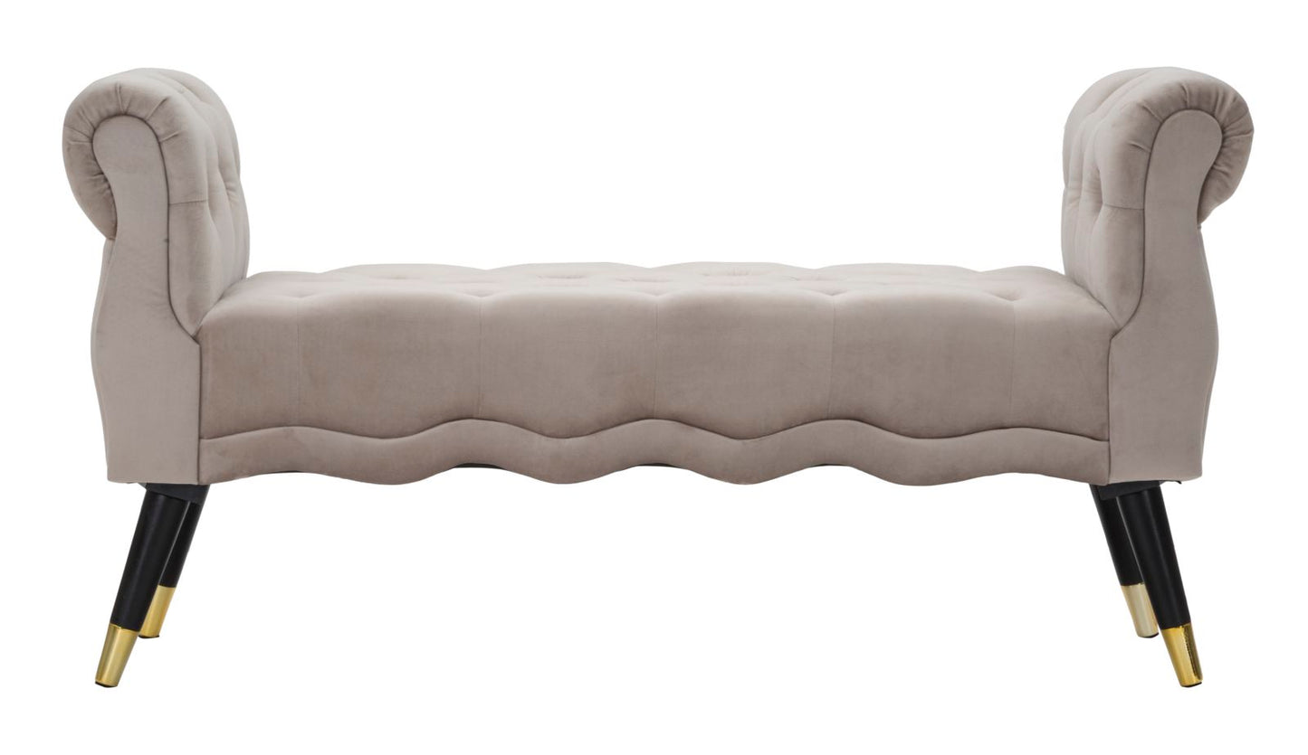 Banco Paris Grigia Dourado Cm 120x40x60