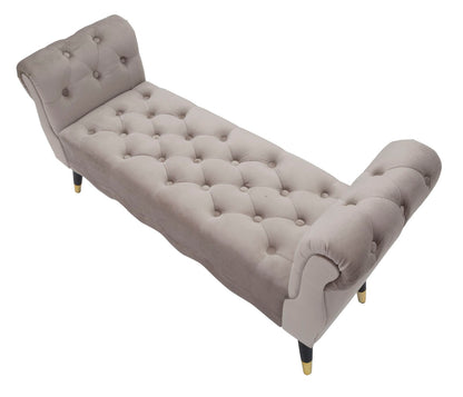 Banco Paris Grigia Dourado Cm 120x40x60