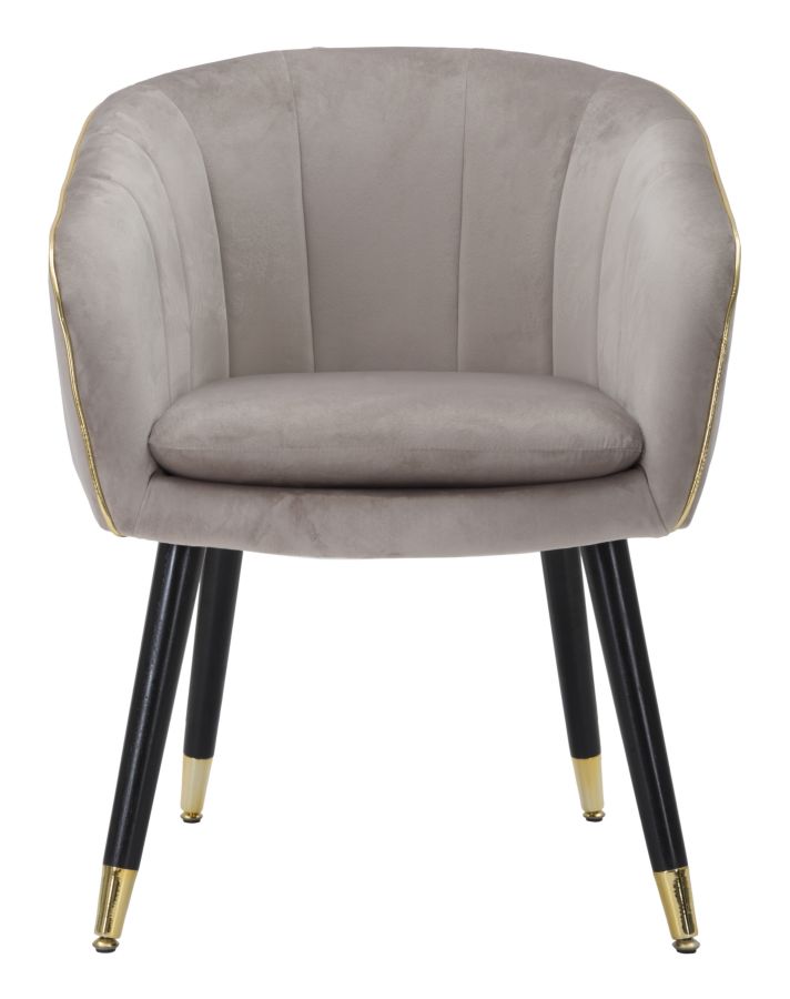 Poltrona Paris Grigia Dourado Cm 62x58x78