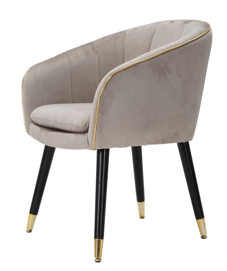 Poltrona Paris Grigia Dourado Cm 62x58x78