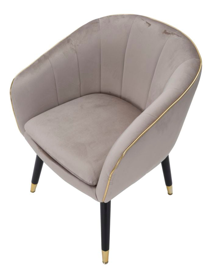 Poltrona Paris Grigia Dourado Cm 62x58x78