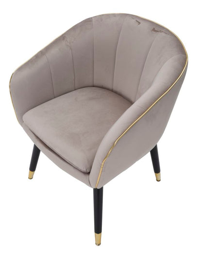 Poltrona Paris Grigia Dourado Cm 62x58x78