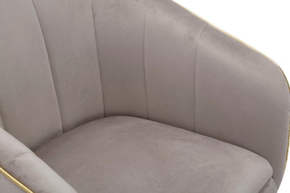 Poltrona Paris Grigia Dourado Cm 62x58x78